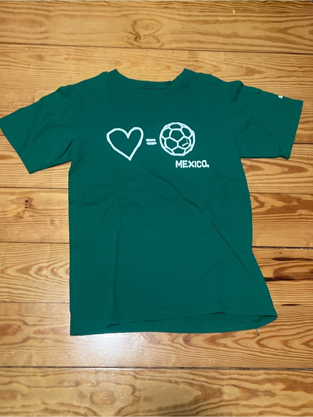 Men’s Green 'Love Equals Soccer' Mexico Graphic Tee